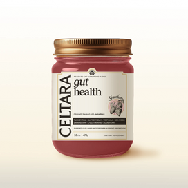 CELTARA Gut Health Blend supplement jar for daily digestive support