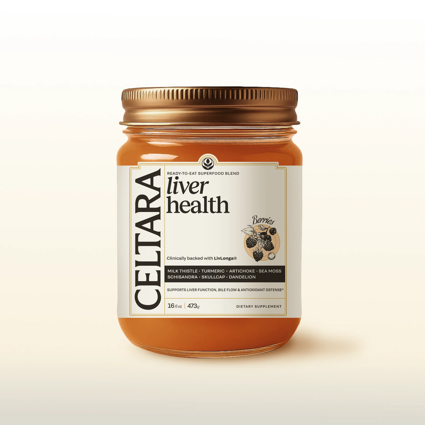 CELTARA Liver Health Blend supplement jar for daily liver support