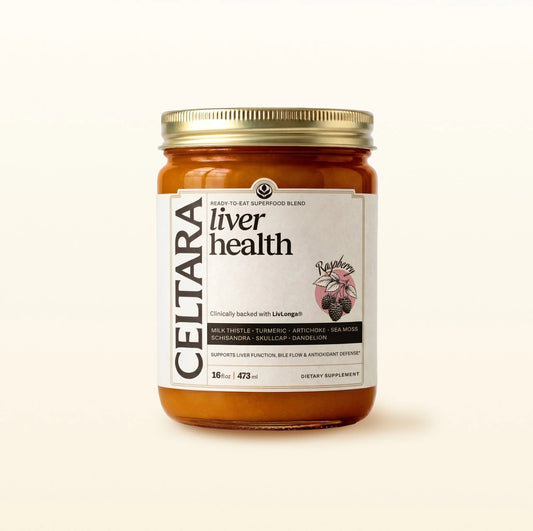 CELTARA Liver Health Blend supplement jar for daily digestive support