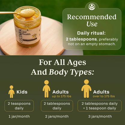 Recommended use guide for CELTARA Mango & Pineapple Gut Health Blend by age and body type